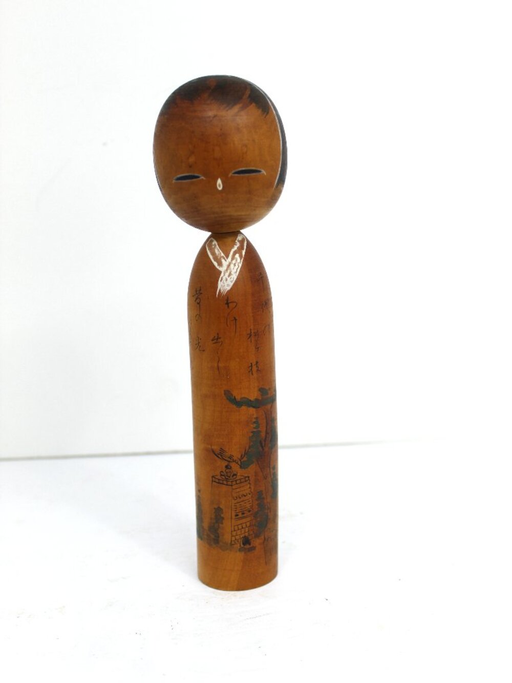 VINTAGE KOKESHI DOLL JAPANESE TRADITIONAL WOODEN CRAFT COLLECTORS MCM